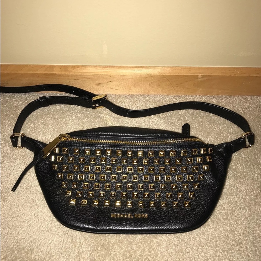 Michael Kors Leather Studded fanny pack